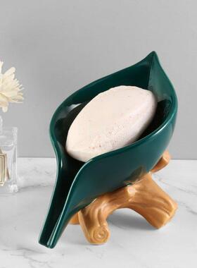 Ceramic Soap Holder Bathroom Shower Dish Plates Storage Box