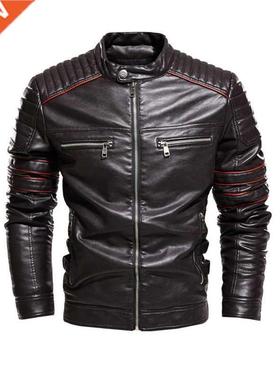 Men's high-quality motorcycle leather jackets Winter men's f