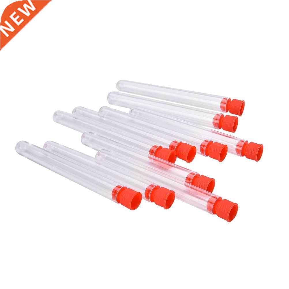 Clear Transparent Plastic Test Tubes with Caps Stoppers Scho