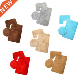 3 Piece Bathroom Rug Set Includes Bath Rug Contour Mat and T