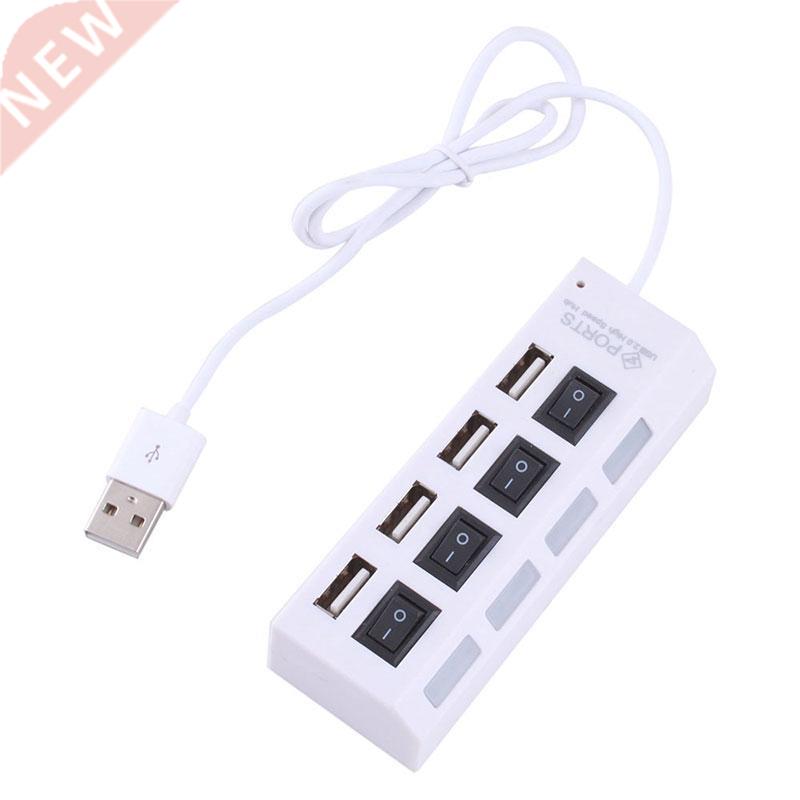 Portable ON/OFF Switch 4 Port USB 2.0 HUB High-Speed 480 Mbp