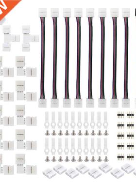 95Pcs 5050 4 Pins RGB LED Tape Connector Plug Power Splitter