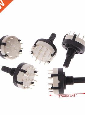 5 Pcs 4P3T 4 Pole 3 Position 6mm Shaft Diameter Band Selecto