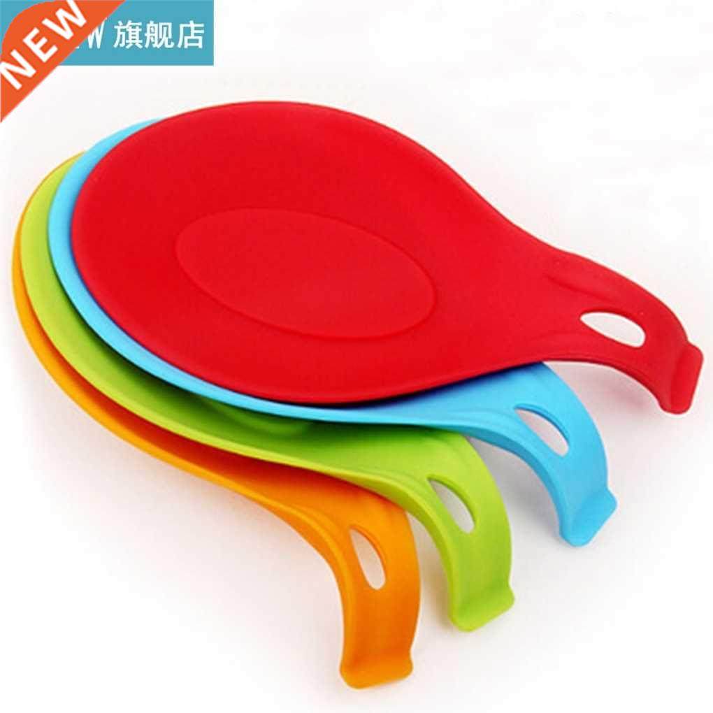 1PC Random Color Multipurpose Silicone Spoon Rest Pad Food G