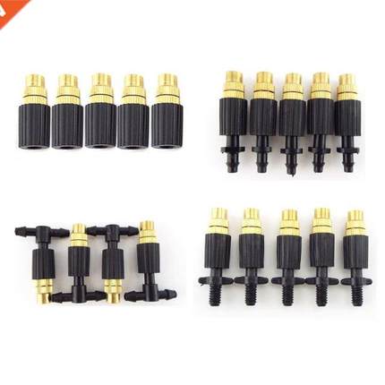 10pcs 4/7mm Hose Misting Brass Nozzle Micro Drip Irrigation
