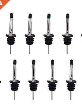 12Pcs Stainless Steel Spirit Bottle Speed Pourers Olive Oil