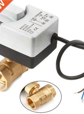 Ac220V Dn15 2 Way 3 Wires Motorized Ball Valve Electric Actu
