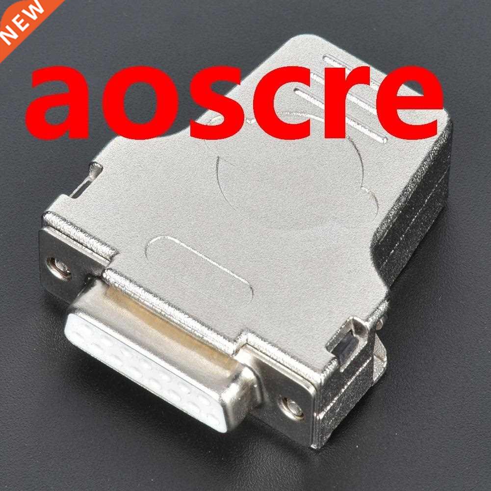 Rectangle D-SUB Serial Connector 15-Pin 2 Ro Female with M