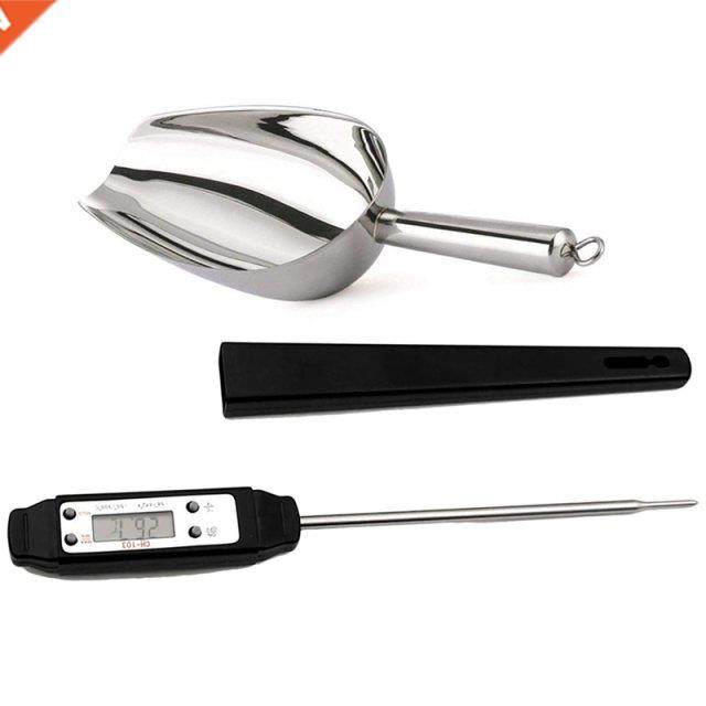 8 Inch Stainless Steel Ice-Cube Scoop & Cooking Food The