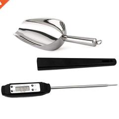 8 Inch Stainless Steel Ice-Cube Scoop & Cooking Food The