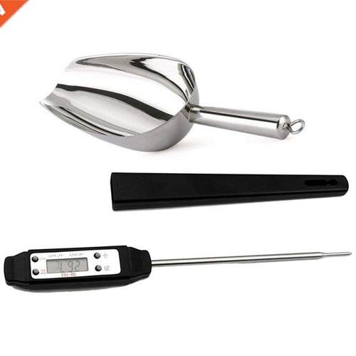 8 Inch Stainless Steel Ice-Cube Scoop & Cooking Food The