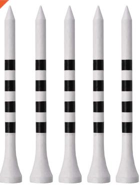 100pcs/Bag Bamboo Golf Tees Wite Red Yello With Black Stripe