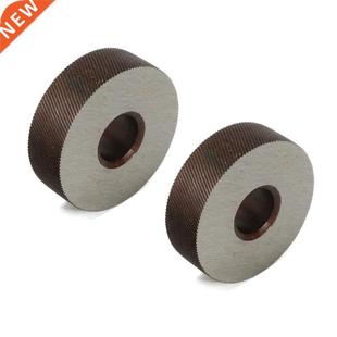 Steel 8mm Diagonal Tool Knurling Silver Wheel Dual 2Pcs