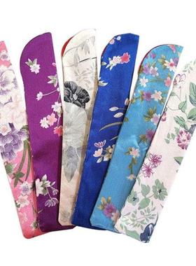 Elegant Folding Hand Fan Bag Holder Dustproof Protector Pouc