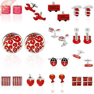 Cufflinks Style Memolissa Claus Red Santa Car Romantic