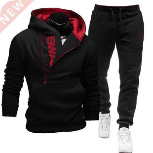 2022 Tracksuit Men 2 Pieces Set Sweatshirt + Sweatpants Spor