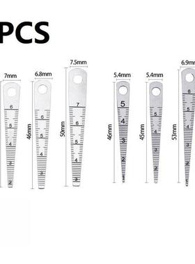 6 Pcs Wedge Feeler Calliper Gap Gauge Bore Gauge 0-70mm Insi