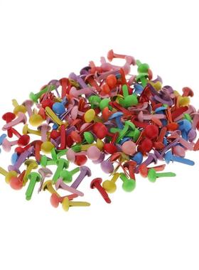 200pcs Metal Round Head Split Pin Brads Paper Fastener Scra