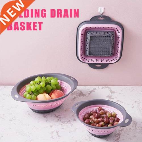 Storage Basket Collapsible Silicone Kitchen Colander Straine