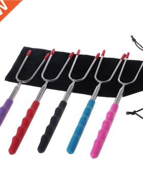 Telescoping BBQ Fork Roasting Sticks Marshmallow Hot Dog Smo