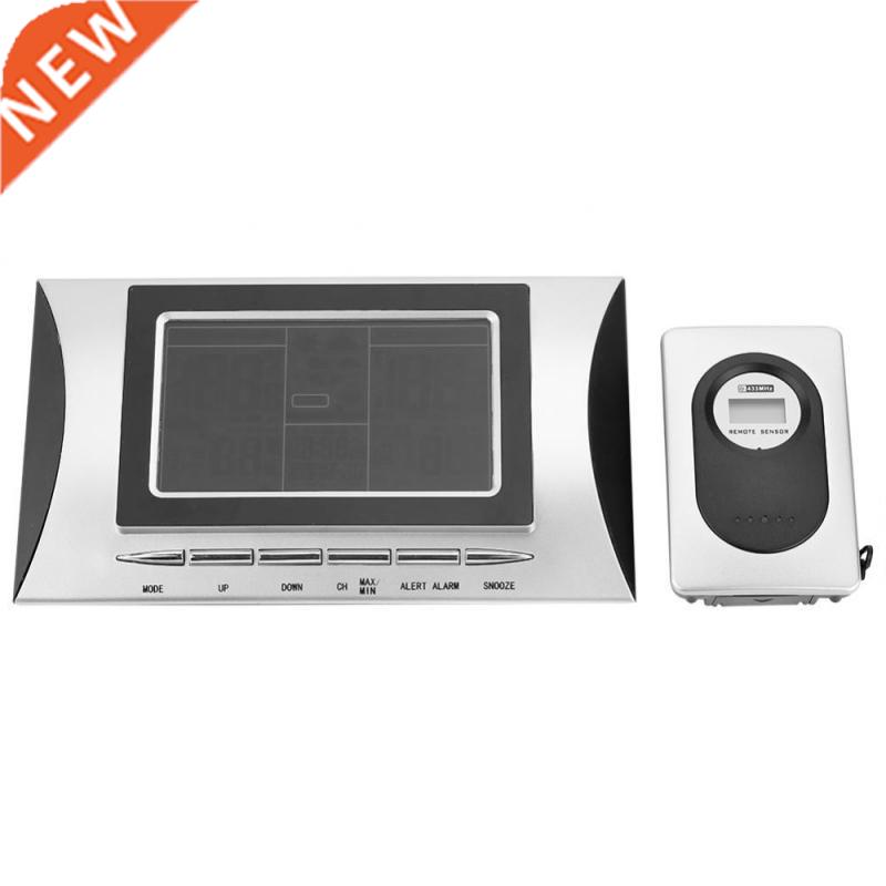 Indoor Humidity LCD Weather Station Clock Thermometer Hygrom