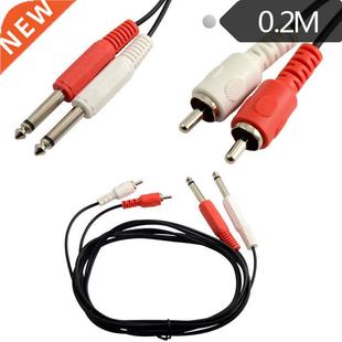 AUX Dual Male Mono 6.35mm Audio RCA