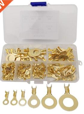 150Pcs Ring Lugs Copper Crimp Terminals Electrical Wire Conn