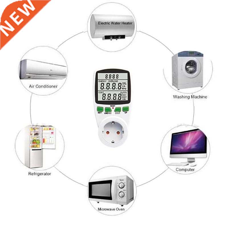 Socket Analyzer Electricity Power Meter EU Plug Watt Meter W
