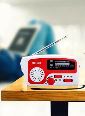 Solar Hand Crank Radio Receiver SOS Alarm Portable AM/FM Rad