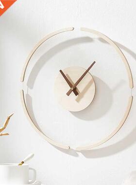 Nordic Style Simple Modern Solid Wood Wall Clock Living Room