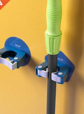 Hook Shelf-Holder Mop-Rack Sticky-Hanger Kitchen-Organizer W