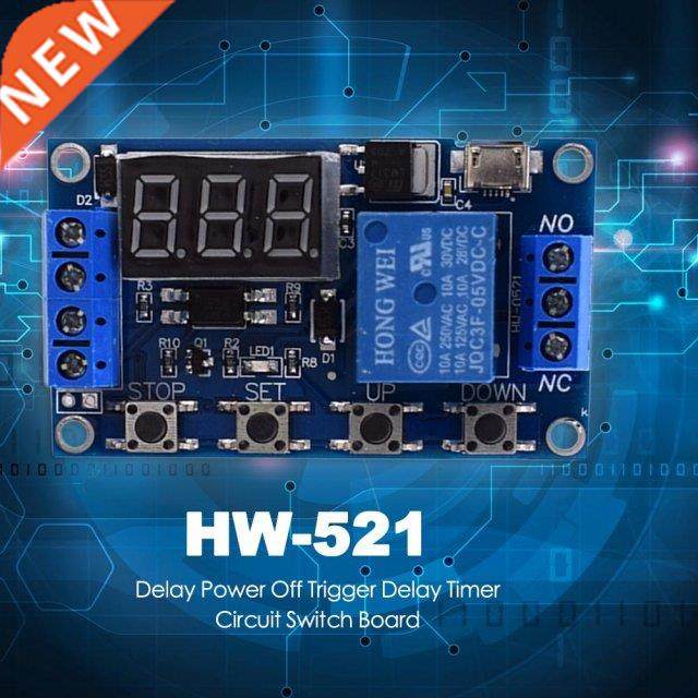 1-Way Relay Module Delay Power Off Trigger Delay Timer Circu