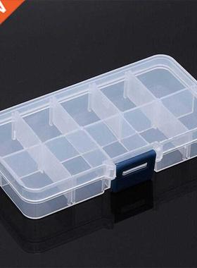 10 Grids Compartments Plastic Transparent Organizer Jewel Be