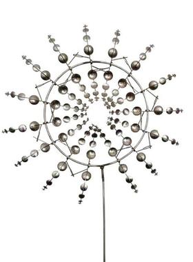 Creatve Unque Metal Wndmll Geometrc Pattern Wnd Spnne