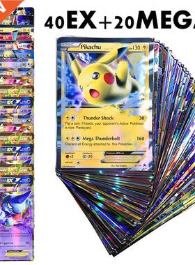 60PCS Pokemon Cards TAKARA TOMY Game VMAX GX EX MEGA English