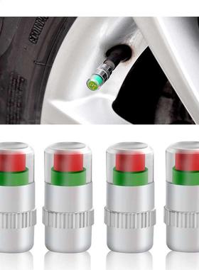 4pcs Car Tire Pressure Gauge Indicator Alert Monitoring Valv
