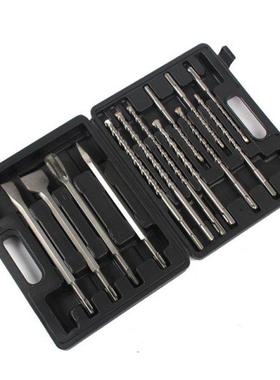 13 PCS Rotary Hammer Drill And Chisel Bits Set SDS Plus Impa