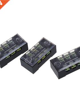 3 Pcs 600V 15A 3 Positions 3P Dual Rows Covered Barrier Term