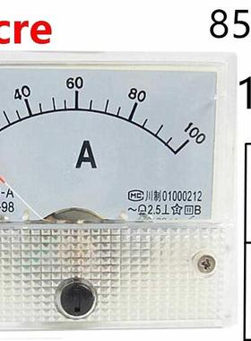 1PCS 85L1 100A AC Panel Meter Analog Panel Ammeter Dial Curr