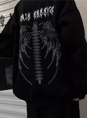 Streetwer Hrjuku Hoodie Y2K Tops Girls Retro Gothic Overs