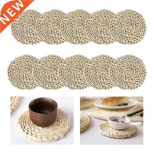 Placemats Coaster Placemat Pack Rat Husk Woven Corn Round