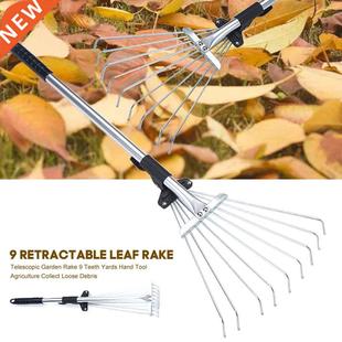 Gden Rake Loose Teeth Debri Collect Telescopic Broom Fan