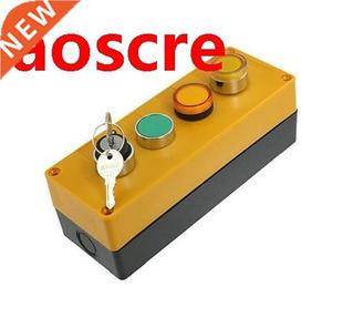 Lock Pushbutt 400V Green Lamp Yellow Key Positions 240V