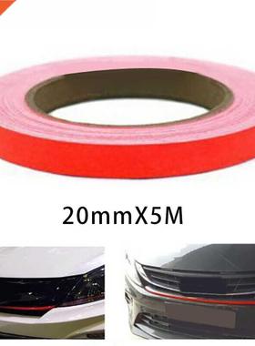 15mmX10m/20mmX5m Red Lining Reflective Vinyl Wrap Film Car S