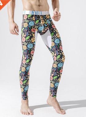 New Men's Cotton Fashion Long Johns Winter Warm Printed The