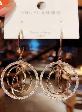 Women's Geometric Drop Earrings 2022 New Round Pendant Earri