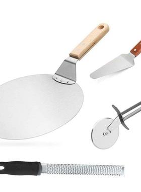 Stainless Steel Pizza Peel,Pizza Cutter Wheel & Pizza Sh