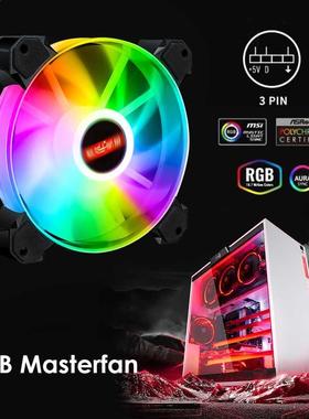 New 120mm PC Case Fan Addressable RGB ARGB Silent Cooling Fa