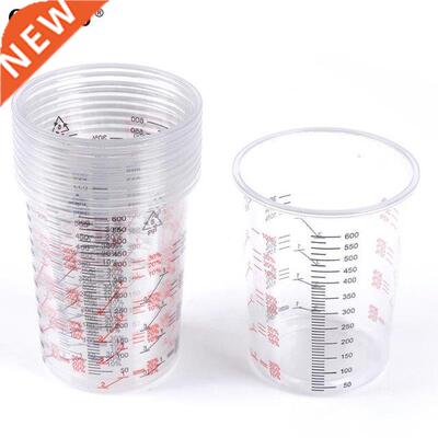 10pcs Transparent Plastic Paint Mixing Cups For Accurate Mix