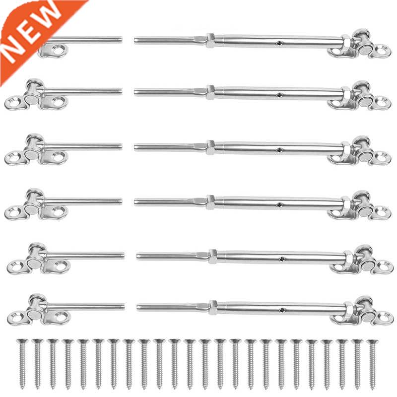 6 Pack T316 Stainless Steel Cable Railing Kits Fit 1/8Inch S